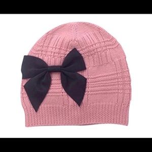 Kate Spade plaid beanie with grosgrain bow